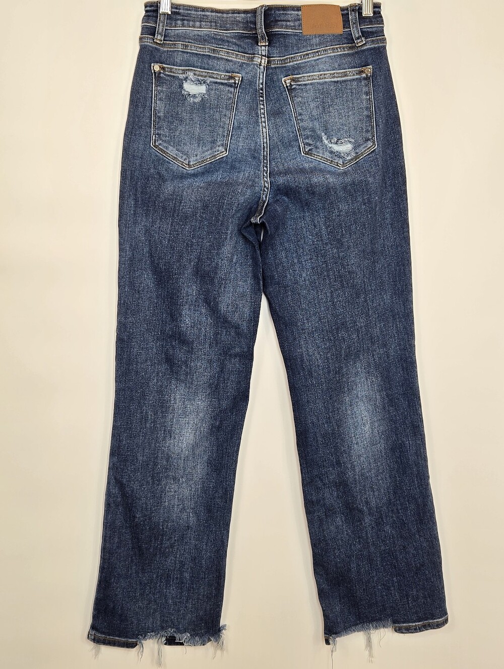Judy Blue High Waist 90's Knee Destroy Straight Leg Jeans Dark Wash Stretch 9 29 - Picture 7 of 10